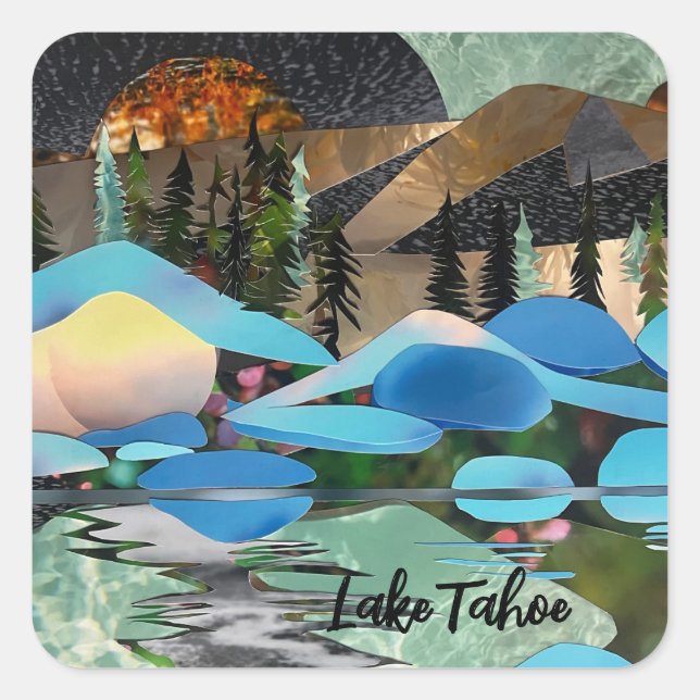 Artistic Lake Tahoe sticker (Front)