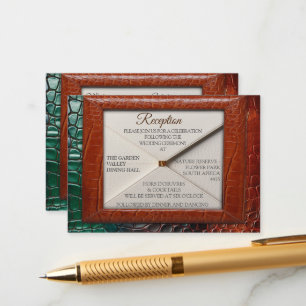 Artistic Leather Texture Art designs Enclosure Card
