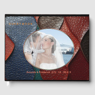 Artistic Leather Texture Art designs Guest Book