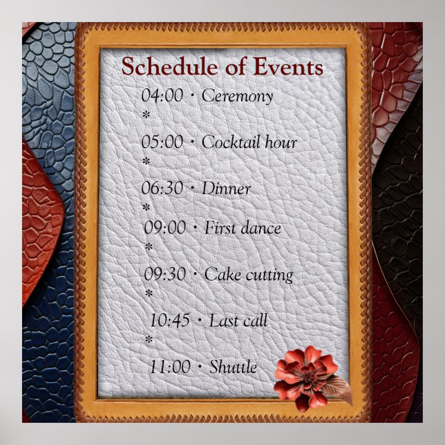 Artistic Leather Texture Art designs Poster (Front)