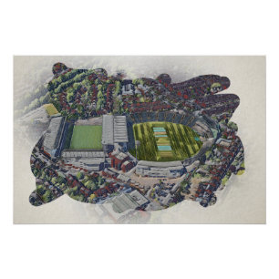 Artistic Leeds Cricket Stadium, Yorkshire Poster