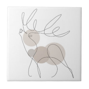 Artistic lines, white, black, grey Light  Tile