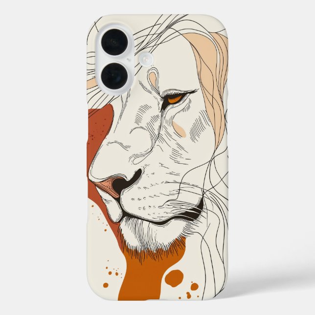Artistic Lion Head Case – Bold & Expressive (Back)