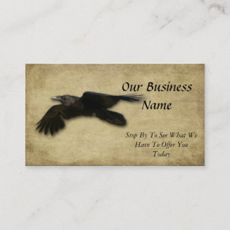 Artistic- Lone Black Crow Business Card