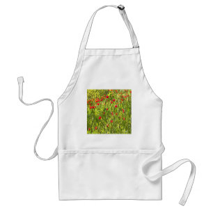 Artistic Meadow Poppy Landscape Standard Apron