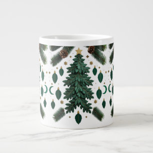 Artistic Minimalist Christmas Tree Jumbo Mug