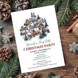 Artistic minimalist holiday scene Christmas ivite Invitation