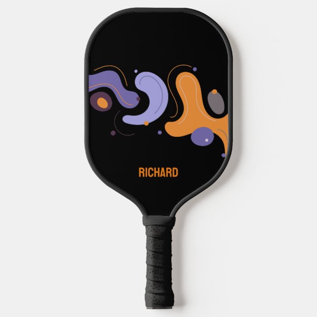  Artistic Modern Abstract Monogram Pickleball Paddle (Front)