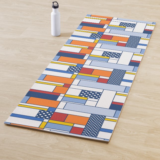 Artistic modern art gift paper Mondrian style Yoga Mat (In Situ)