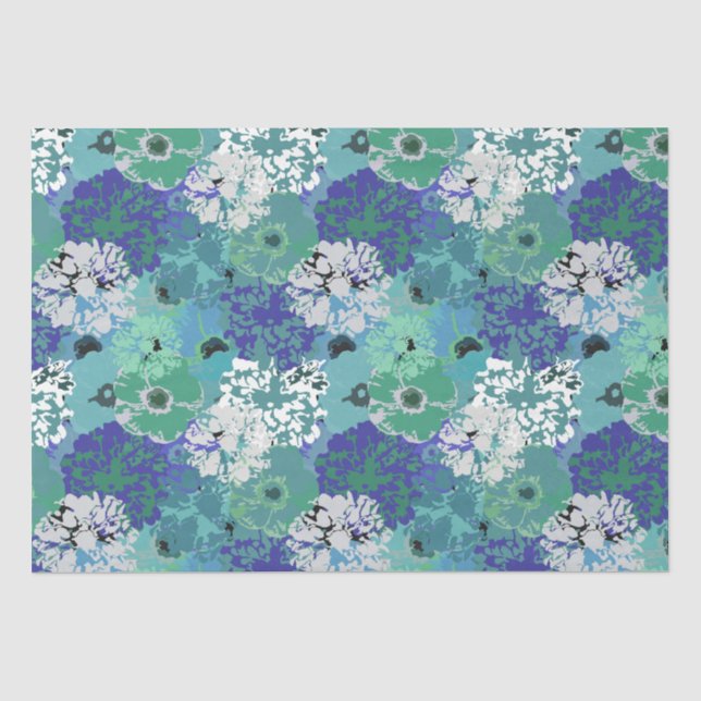 Artistic Modern Floral Pattern  Tissue Paper (Front)