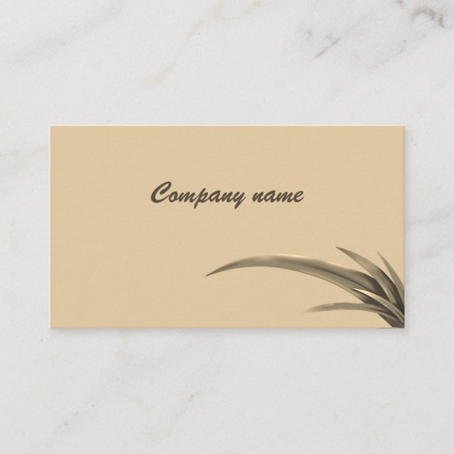 Artistic Monochrome Classic Painted Grass Tuft Business Card (Front)