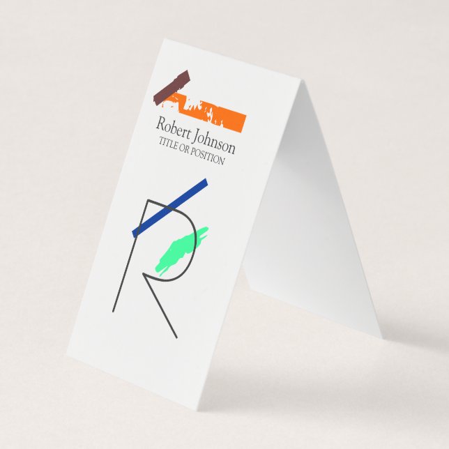 Artistic Monogram Business Card (Front)