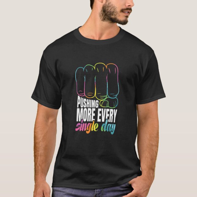 Artistic Motivational Achievements Illustration T-Shirt (Front)
