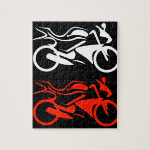 Artistic motorbike graphic jigsaw puzzle