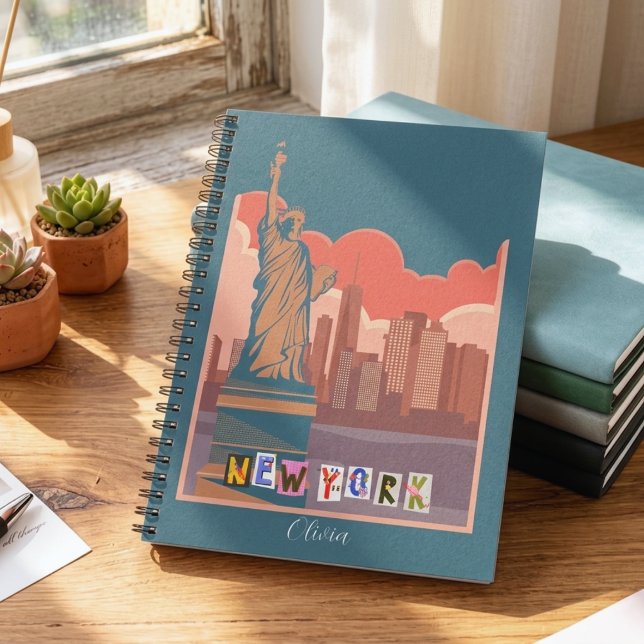 Artistic New York Skyline Notebook – Personalised  (Creator Uploaded)