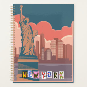 Artistic New York Skyline Personalised Planner