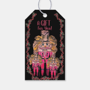 Artistic Nutcracker Soldiers Holly Gift Tags