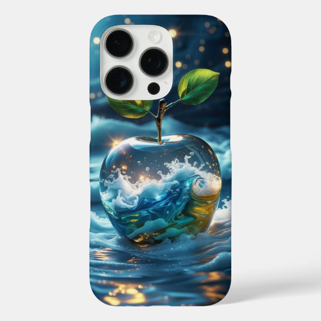 Artistic Ocean-Themed iPhone Case (Back)