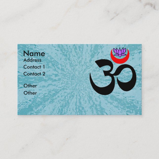 Artistic Om - Yoga Business Card (Front)