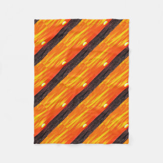Artistic Orange Aegean Sunset Akyaka Fleece Blanket