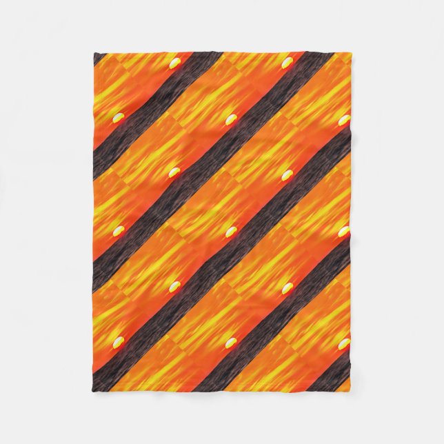 Artistic Orange Aegean Sunset Akyaka  Fleece Blanket (Front)