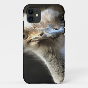 Artistic Ostrich Portrait With Goofy Expression Case-Mate iPhone Case