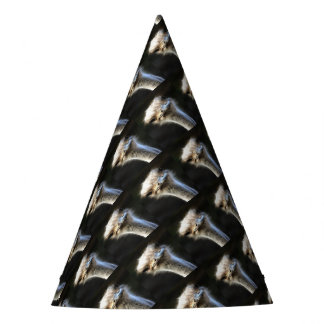 Artistic Ostrich Portrait With Goofy Expression Party Hat