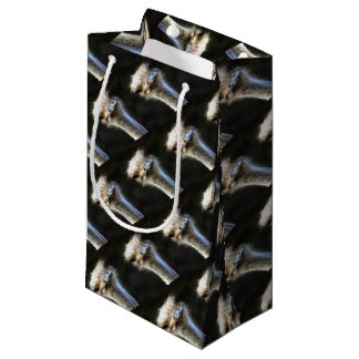 Artistic Ostrich Portrait With Goofy Expression Small Gift Bag