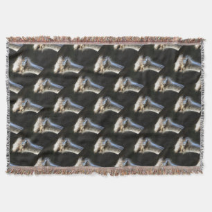 Artistic Ostrich Portrait With Goofy Expression Throw Blanket