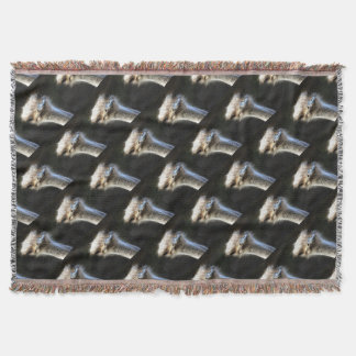 Artistic Ostrich Portrait With Goofy Expression Throw Blanket