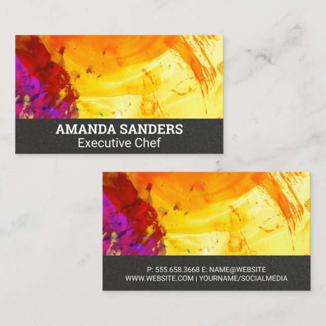 Artistic Paint Background Business Card (Front/Back)