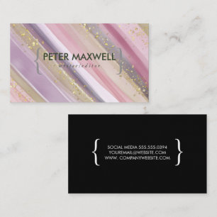 Artistic Paint Gold Flakes Business Card