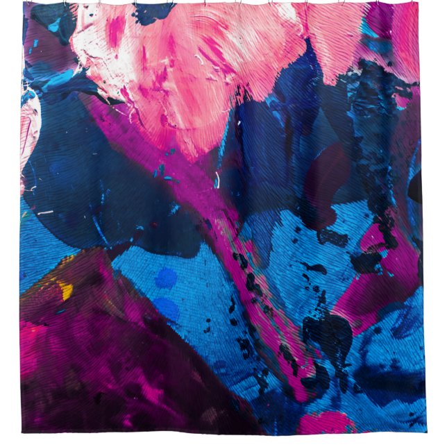Artistic painted texture, modern decor. shower curtain (Front)