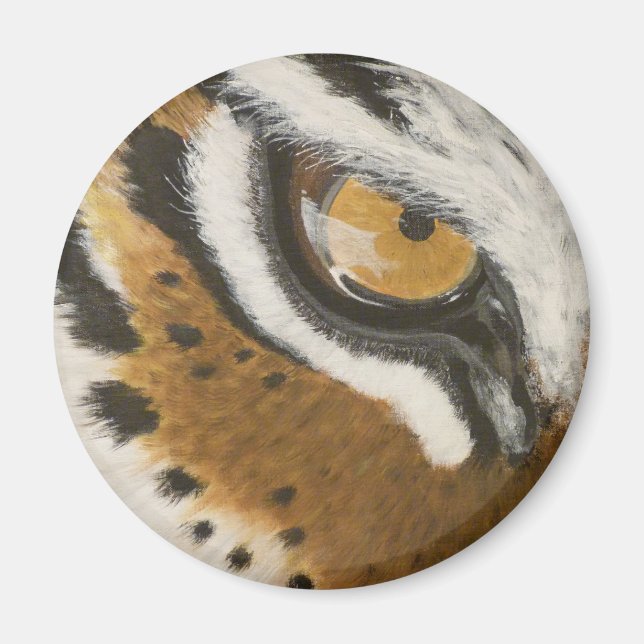 Artistic painted tiger's eye design magnet (Front)