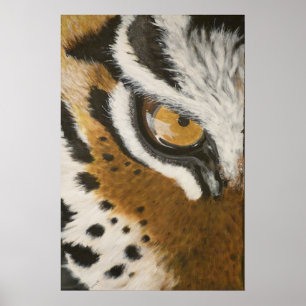 Artistic painted tiger's eye design poster
