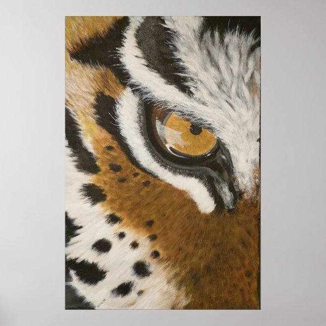 Artistic painted tiger's eye design poster (Front)
