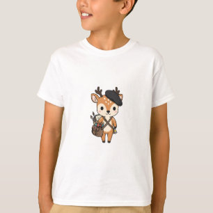 Artistic Painter Fawn Deer Kids T-Shirt