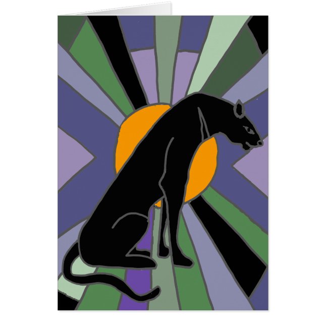 Artistic Panther Cat Art Deco Design (Front)