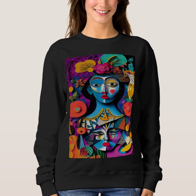 Artistic Paper cut collage Aesthetic Fairy Tale Fa Sweatshirt (Front)