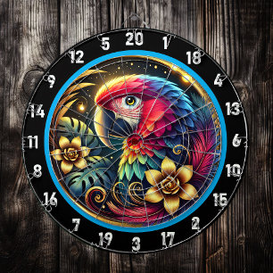 Artistic Parrot Dartboard for Game Lovers