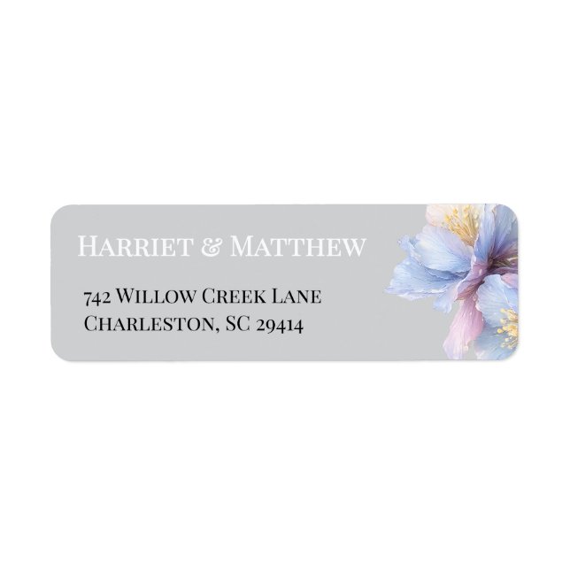 Artistic Pastel Botanical Florals Wedding (Front)