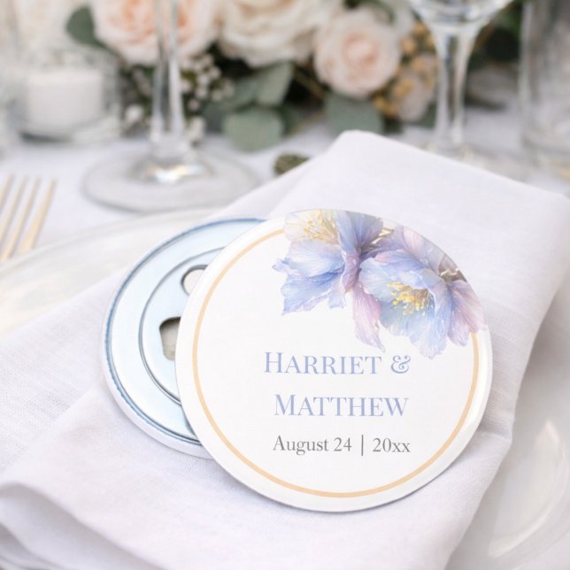 Artistic Pastel Botanical Florals Wedding Bottle Opener (Creator Uploaded)