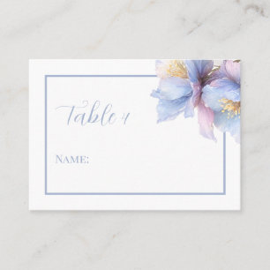 Artistic Pastel Botanical Florals Wedding Place Card