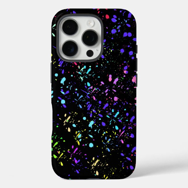 Artistic Pattern Design on Black Case-Mate iPhone Case (Back)
