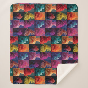 artistic pattern sherpa blanket