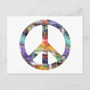 Artistic Peace Sign Postcard