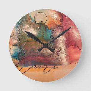Artistic Pencil by Lyla FERRARIS Design Round Clock