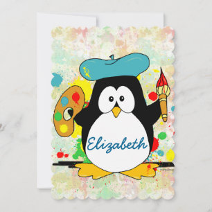 Artistic Penguin Painter Personalise