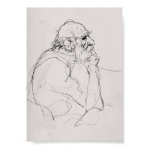 Artistic Philosopher Portrait Sketch - Premium