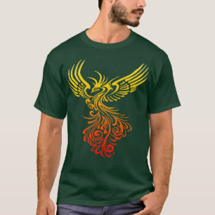 Artistic Phoenix Yellow Orange Colour Blend T-Shirt